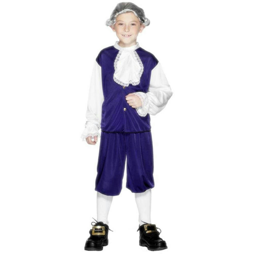 Smiffy's Children's Blue Colonial Boy Child Costume Size Small Ages 3-5