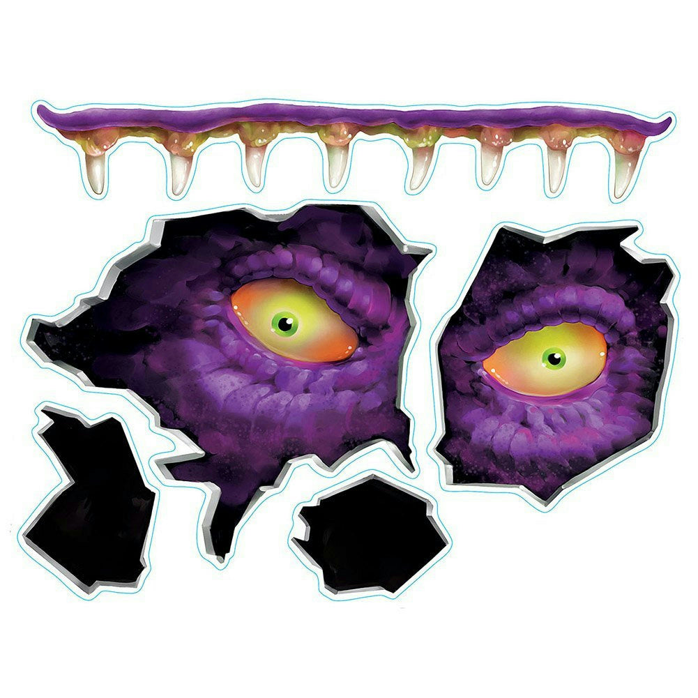 Creepy Toilet Tank Cling Crapper Creature Peel 'N Place Decal Set