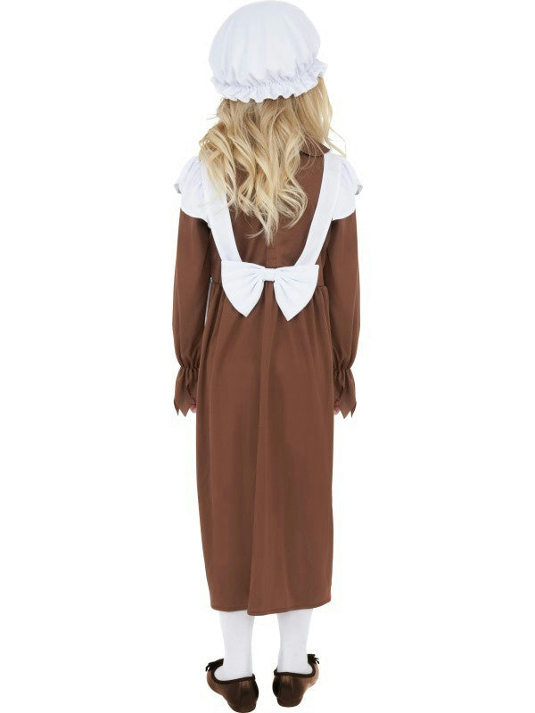 Smiffy's Girl's Poor Victorian Girl Dress and Hat Child Costume Small Ages 4-6