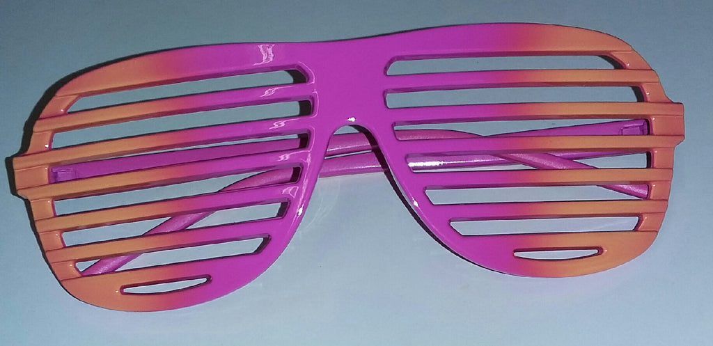 Orange to Pink Ombre Two Tone Aviator Blinds Shutter Shades Glasses