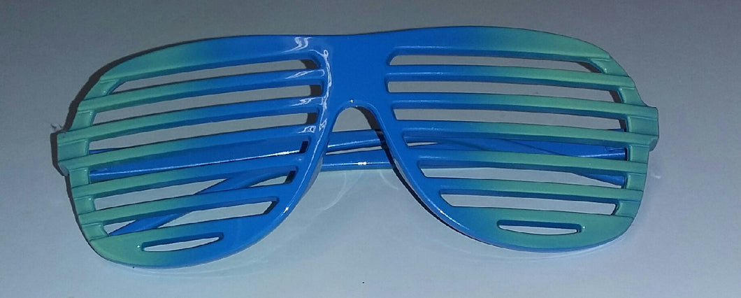 Green to Blue Ombre Two Tone Aviator Blinds Shutter Shades Glasses