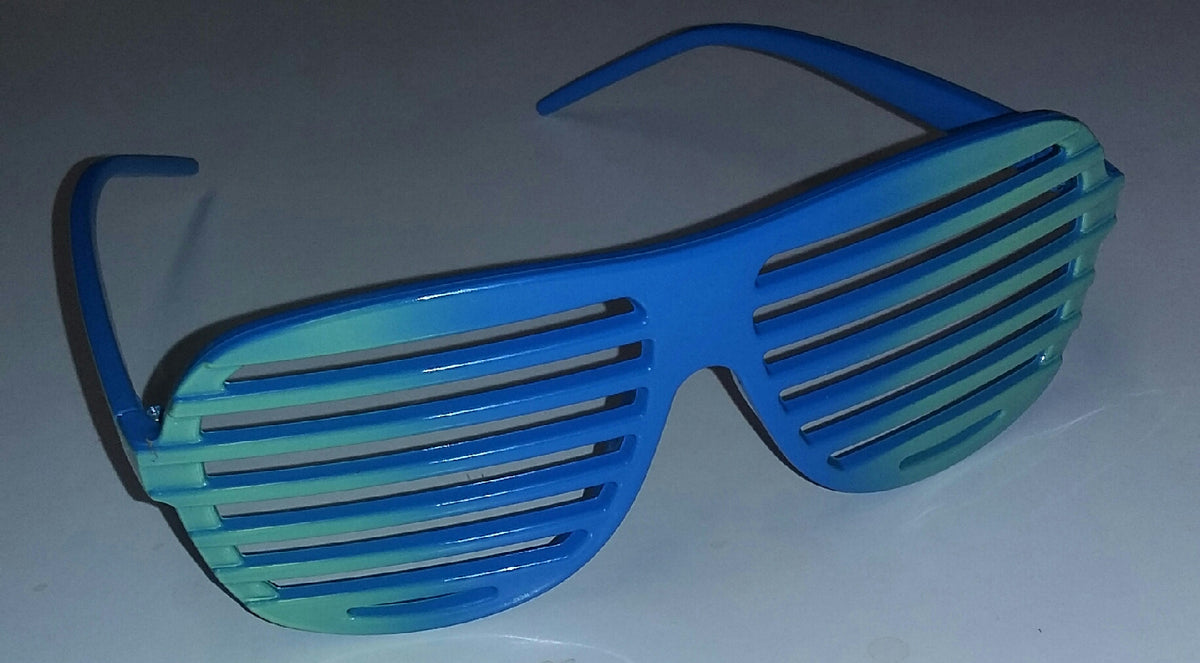 Green to Blue Ombre Two Tone Aviator Blinds Shutter Shades Glasses