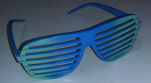 Load image into Gallery viewer, Green to Blue Ombre Two Tone Aviator Blinds Shutter Shades Glasses
