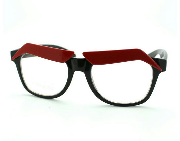 Black Frame Funny Red Eyebrows Eyeglasses Clear Lens Novelty Cartoon