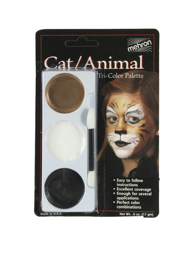 Tri-Color Palette Cat Animal Professional Makeup Kit