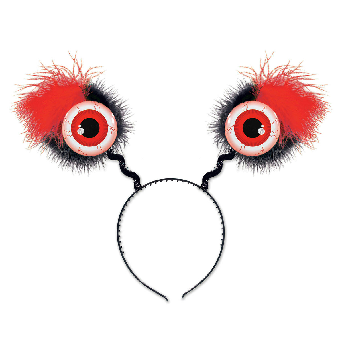 Furry Red Eyeball Boppers Headband