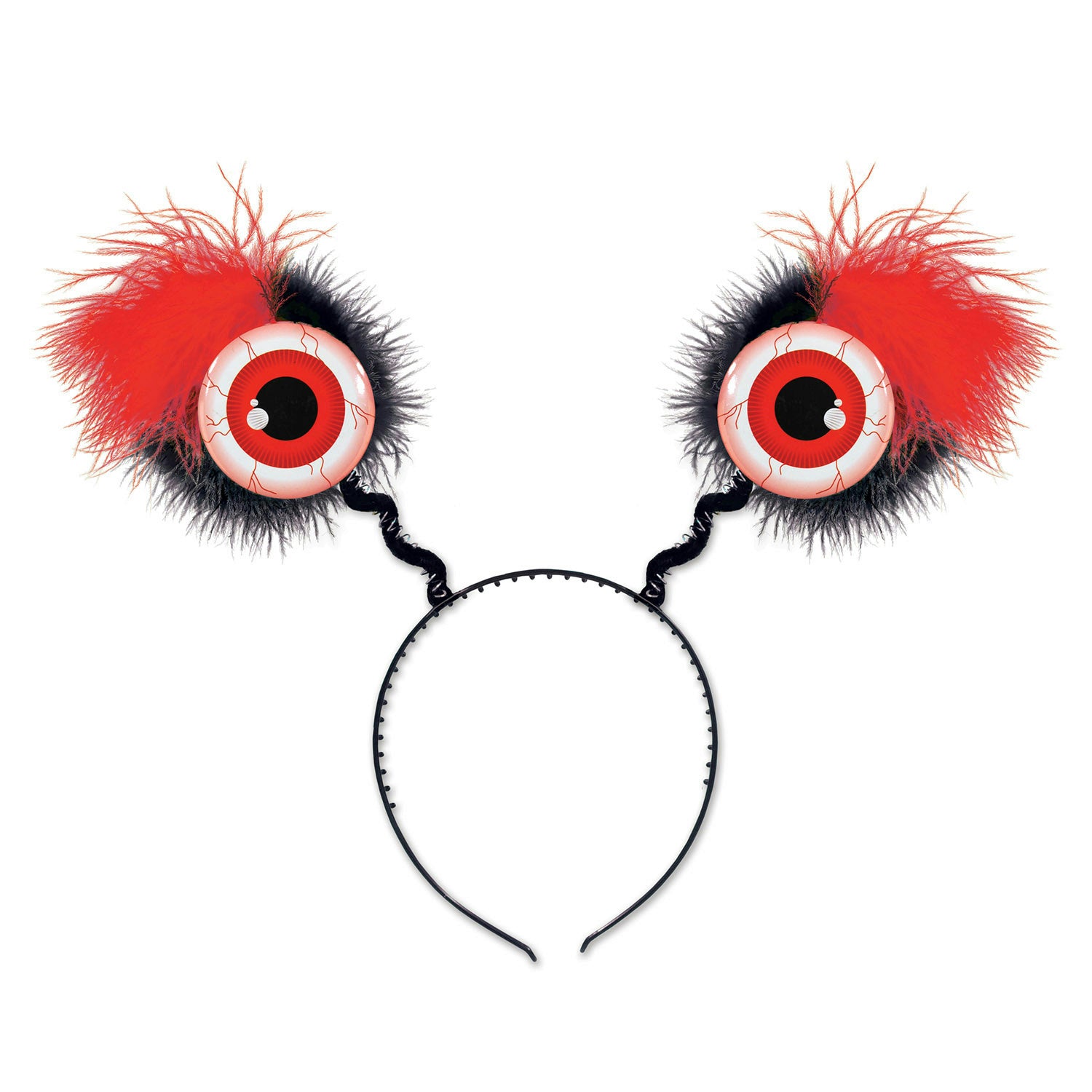 Furry Red Eyeball Boppers Headband