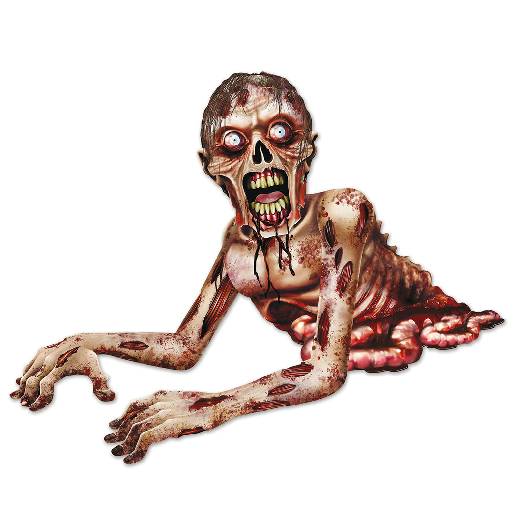 Jointed Zombie Crawler Halloween Party Wall Decoration