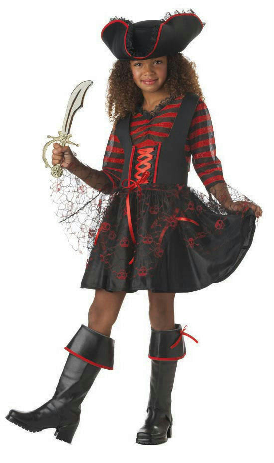 Girls California Costumes Cap'n Cutie Pirate Captain Child Costume - Small