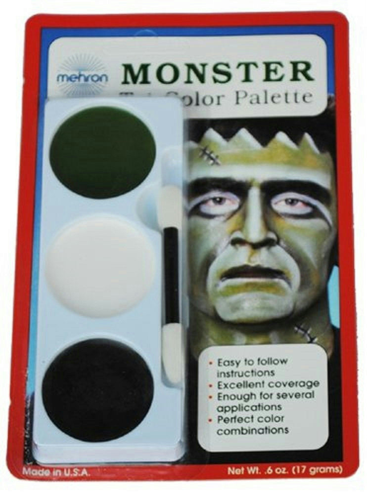 Mehron Tri-Color Palette Monster Professional Makeup Kit