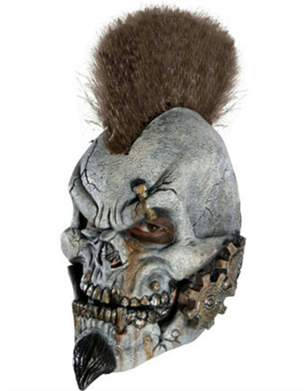 Motormouth Gear Head Mohawk Punk Skeleton Robot Skull 3/4 Vinyl Child Mask