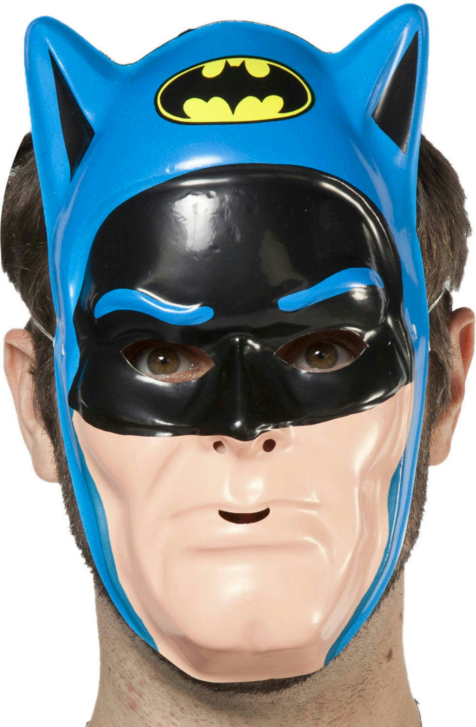 DC Comics Blue Batman PVC Half Vintage 80's Ben Cooper Plastic Face Mask