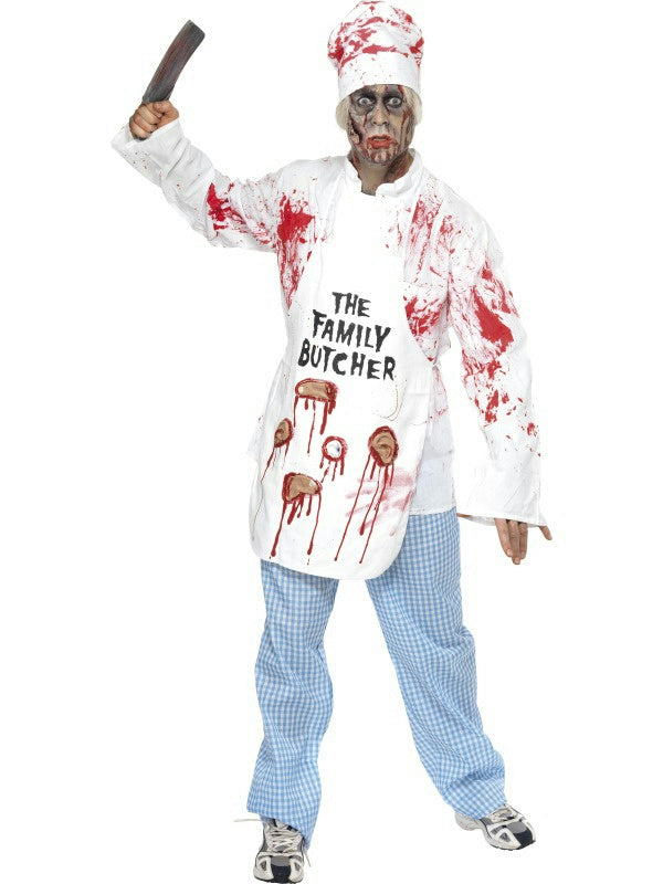 Men's Deadly Chef Family Bloody Butcher Adult Costume