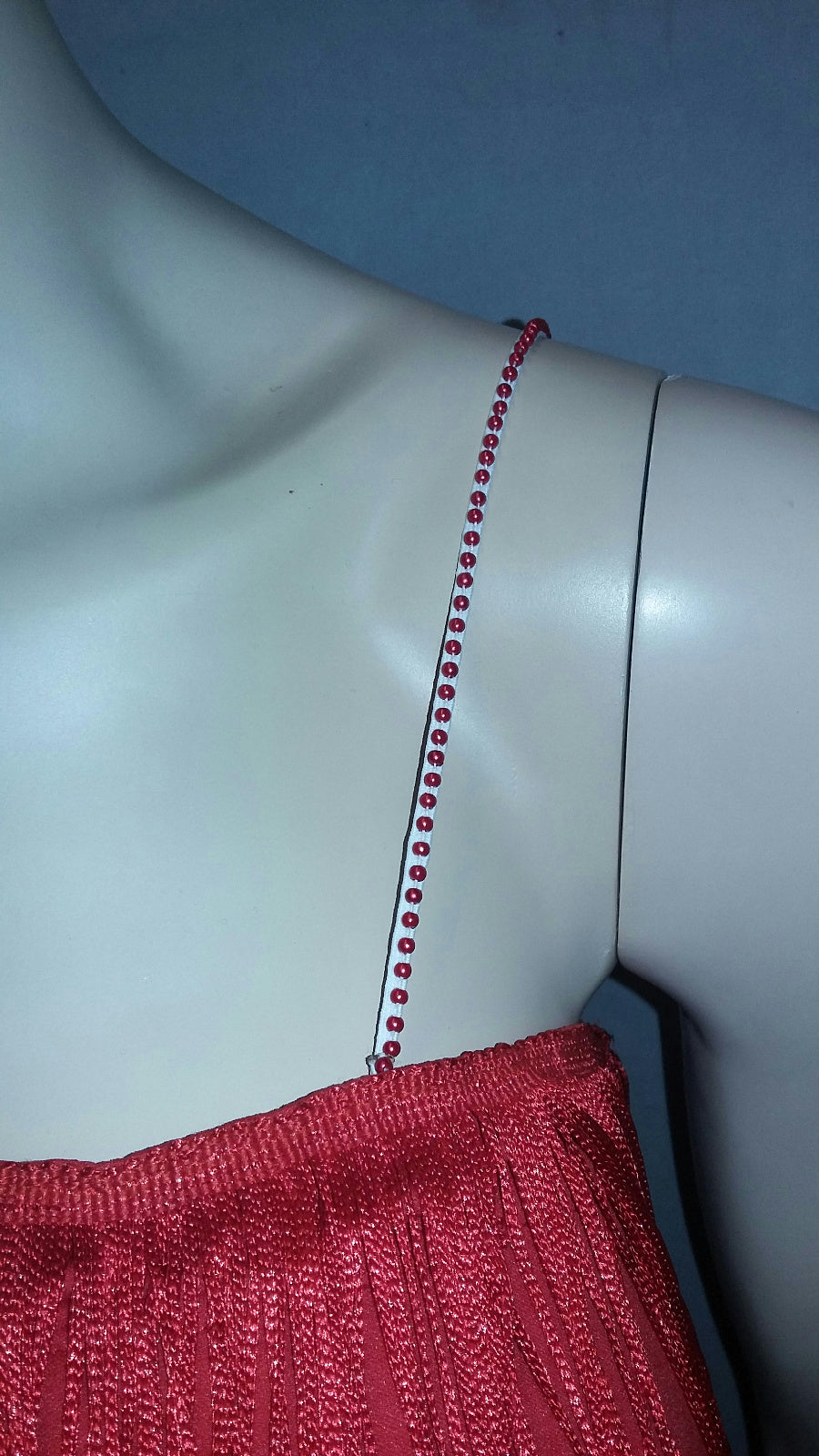Women's Red 1920's Deluxe Flapper 4 Tiered Fringe Costume Dress Beaded Straps