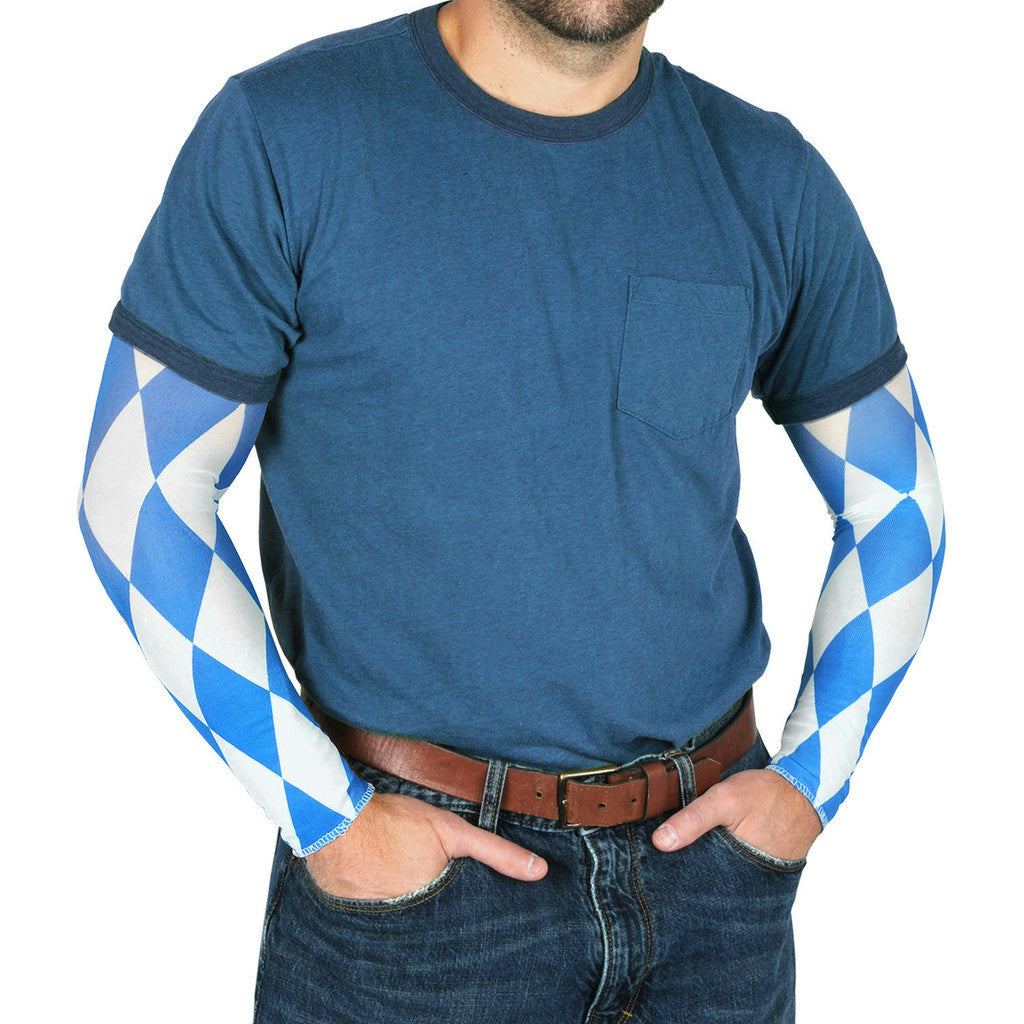 Oktoberfest Blue and White Party Sleeves Halloween Costume Accessory