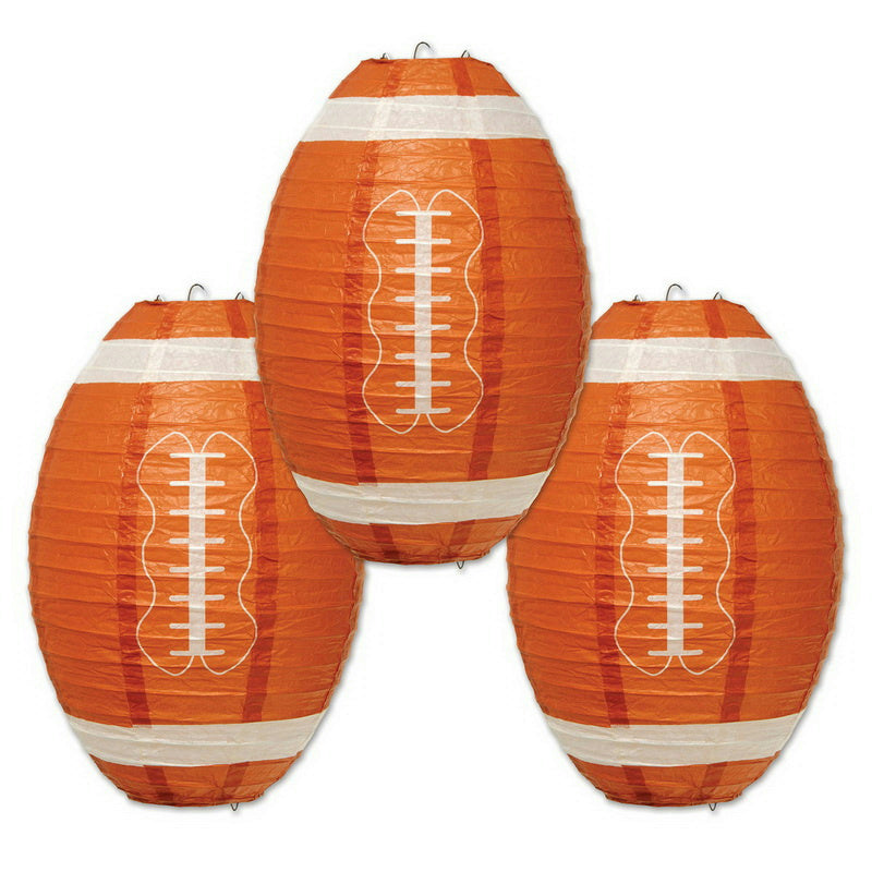 Football Paper Lanterns Pack of 3