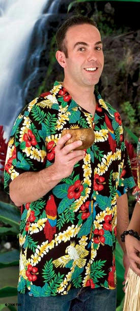 Tropics Express Island Rayon Men's Hawaiian Camp Shirt Size XL