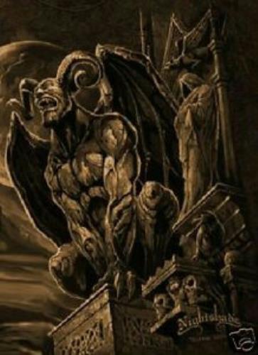 Nightshade Black Series Beautiful Horror Watching, Waiting T-Shirt Sz Large