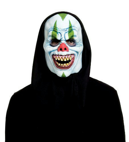 Cackles the Clown Adult Foam Face Black Hooded Character Mask