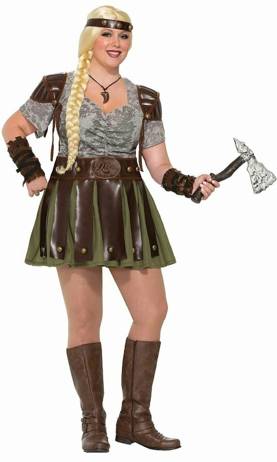 Forum Women's Plus-Size Full Figured Viking Woman Adult Costume