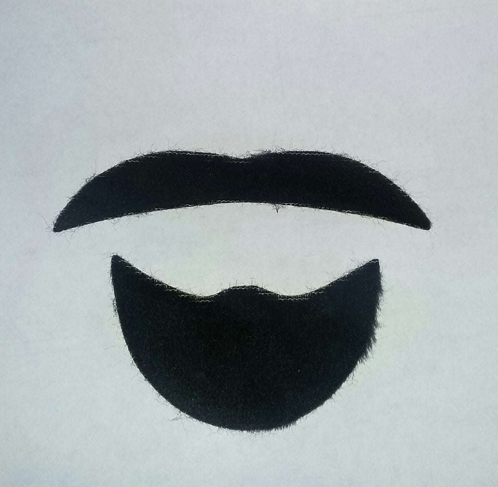 Black Sheik Mustache Facial Hair Disguise
