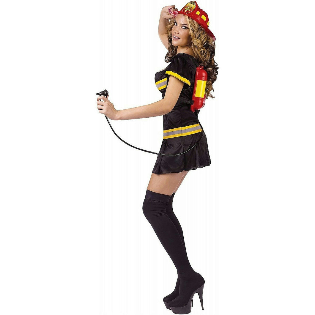 Women's Put Out the Fire Sexy Adult Firefighter Costume Size M/L 10-14