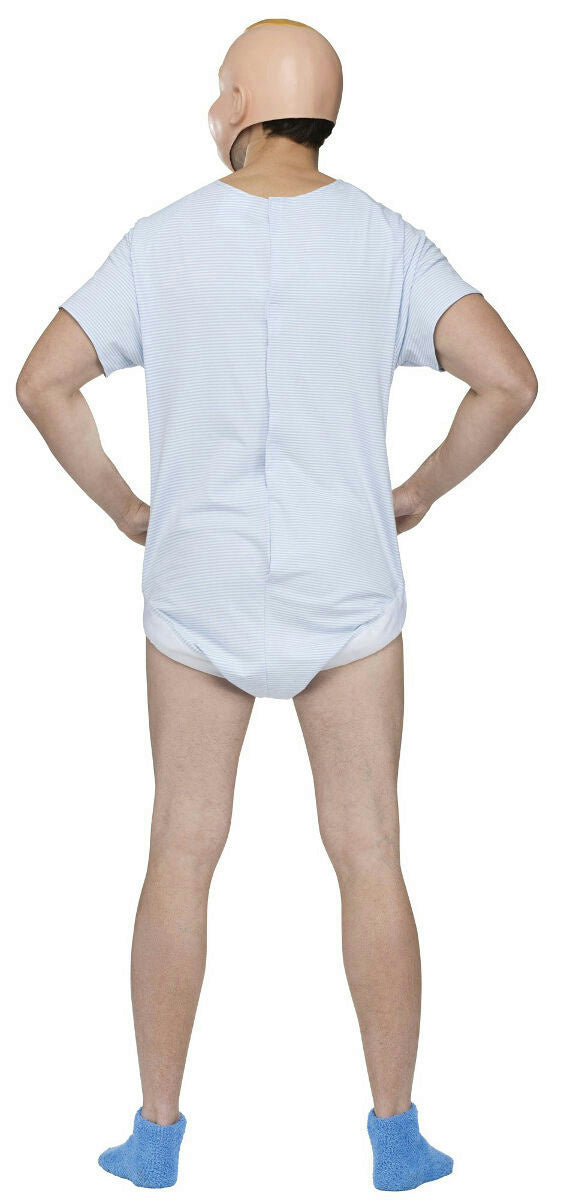 Fun World Men's Big Baby Romper and Mask Adult Funny Costume