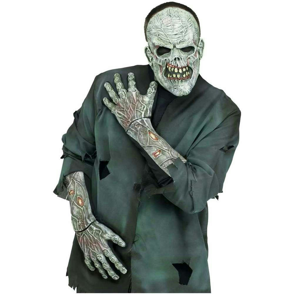 Fun World Zombie 3D Gloves with Arms Costume Accessory Adult Gloves