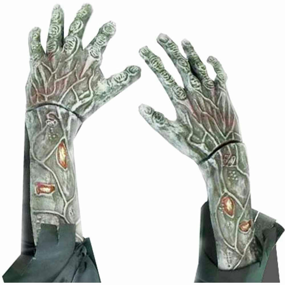 Fun World Zombie 3D Gloves with Arms Costume Accessory Adult Gloves