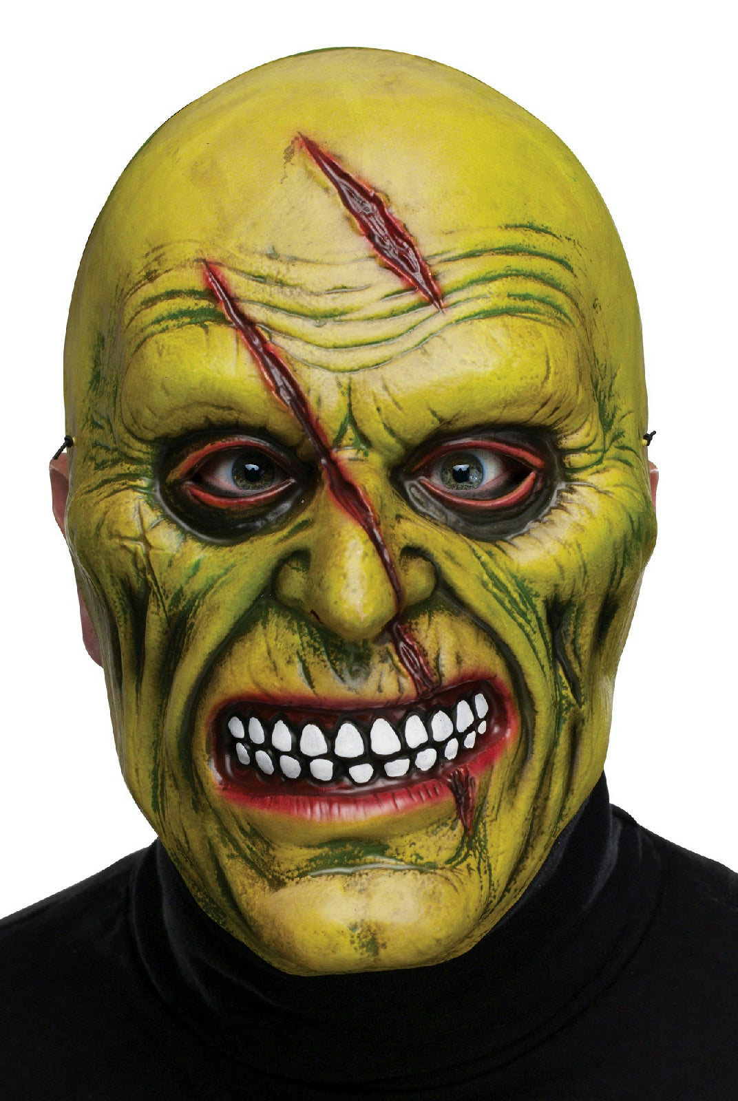 Fun World Adult Green Zombie Plastic Character Costume Mask