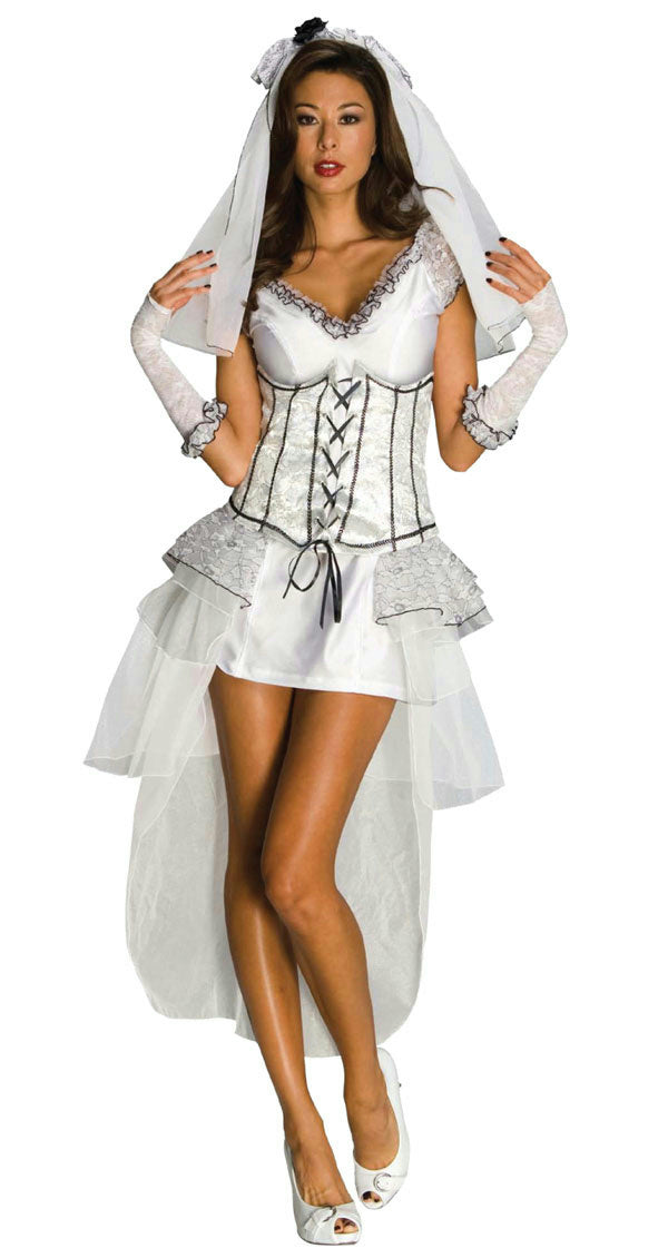 Secret Wishes Deluxe Gothic Mistress Monster Bride Women's Costume Large 10-14