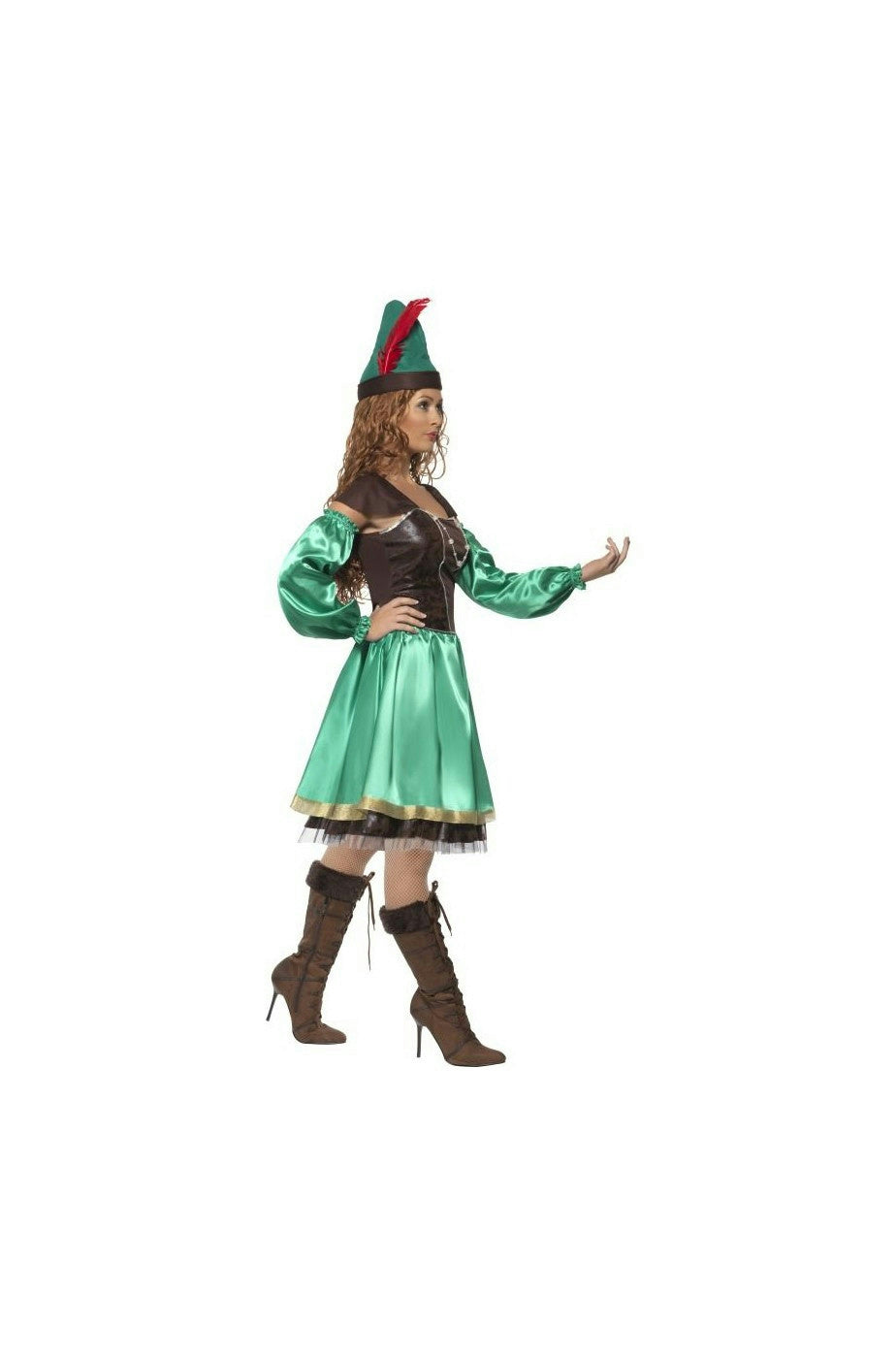 Smiffy's Women's Robyn Robin Hood Adult Ladies Costume Dress and Hat Small 6-8