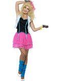 Smiffy's Women's 80's Wild Girl Adult Costume Size Small 6-8