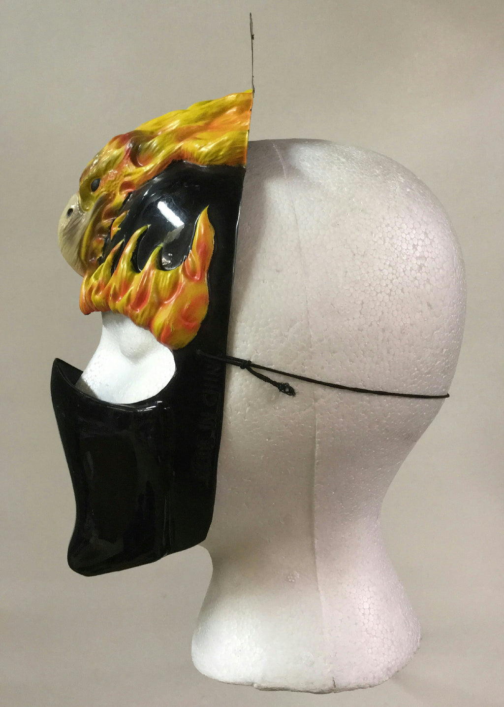 Disguise 1999 Fire Phoenix Shadow Ninja Plastic Child Costume Play Mask