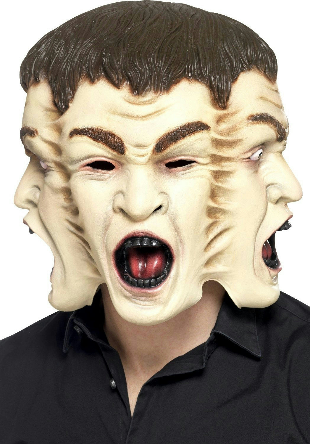 Smiffy's Overhead 3 Face Horror Adult Costume Mask