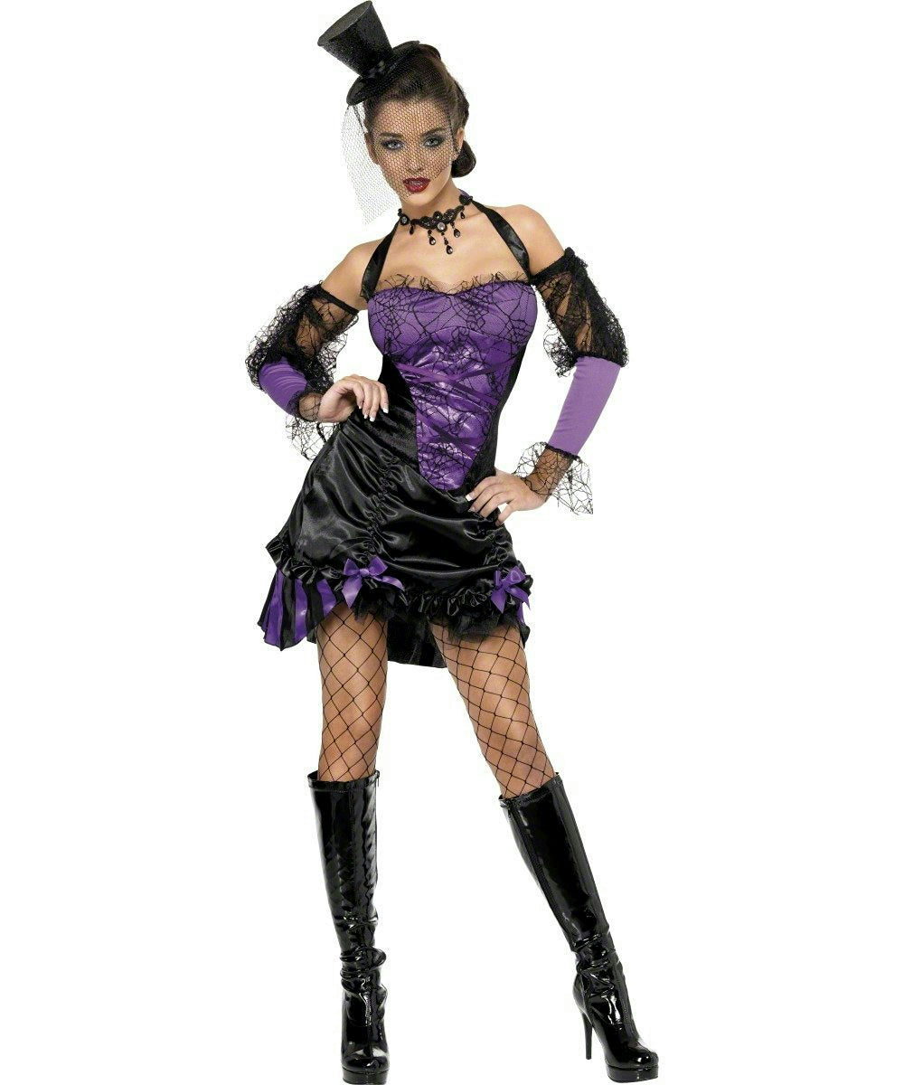 Smiffy's Sexy Purple Black Fever Seductive Can Can Adult Costume Size Small 6-8