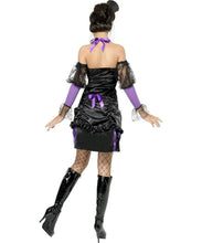 Load image into Gallery viewer, Smiffy&#39;s Sexy Purple Black Fever Seductive Can Can Adult Costume Size Small 6-8
