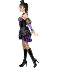 Load image into Gallery viewer, Smiffy&#39;s Sexy Purple Black Fever Seductive Can Can Adult Costume Size Small 6-8
