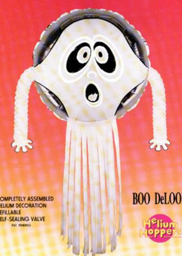Beistle Vintage 1988 Ghost Boo DeLoon Walking Helium Hopper Balloon 24"