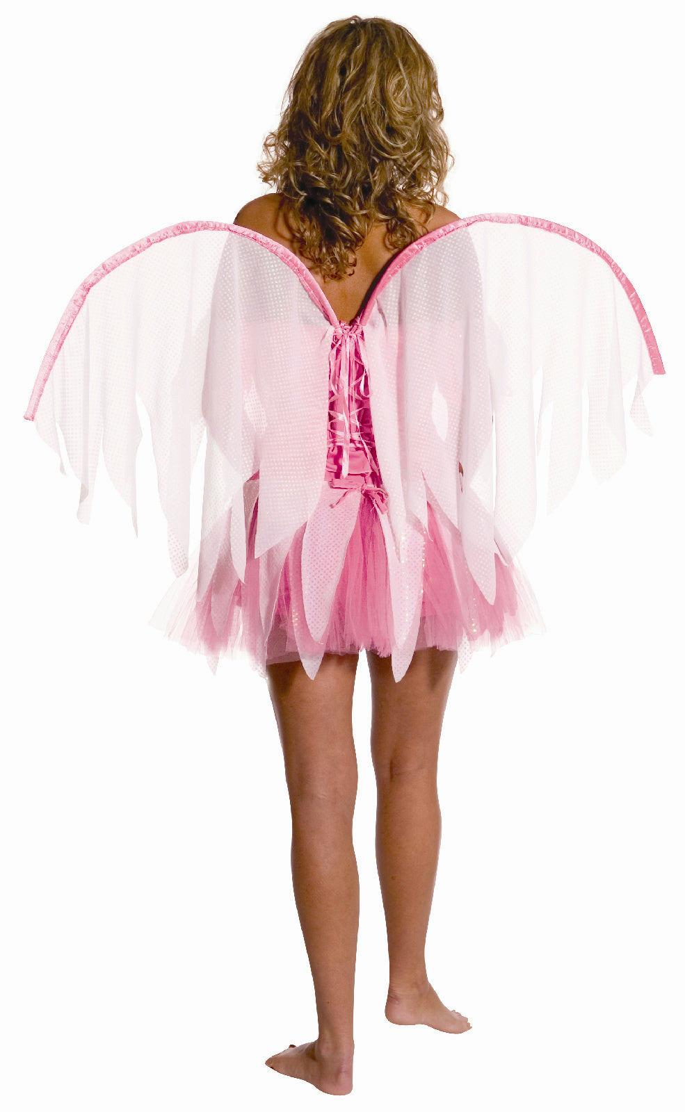 Enchanted Fantasy Pink Fairy Adult Costume with Wings