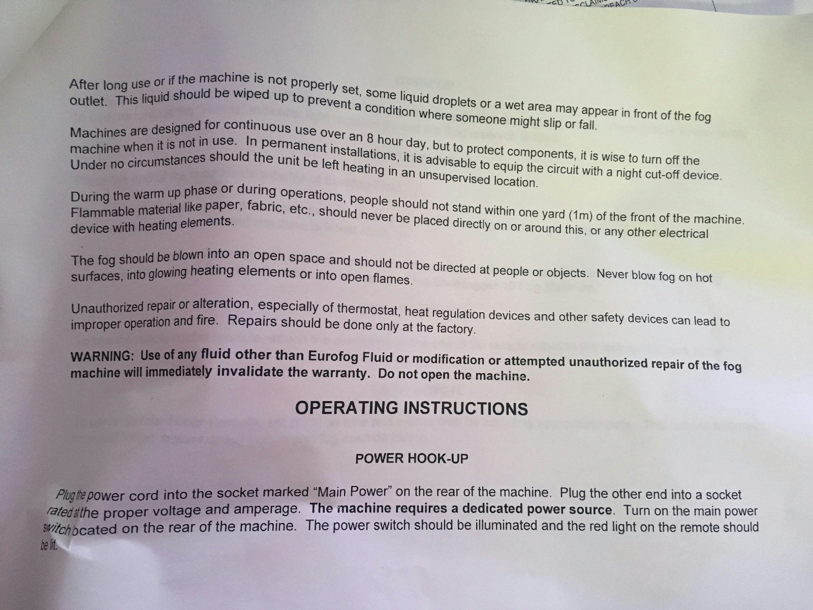 Eurofogger 10 High Power Portable Fog Generator Machine by TPR 110V