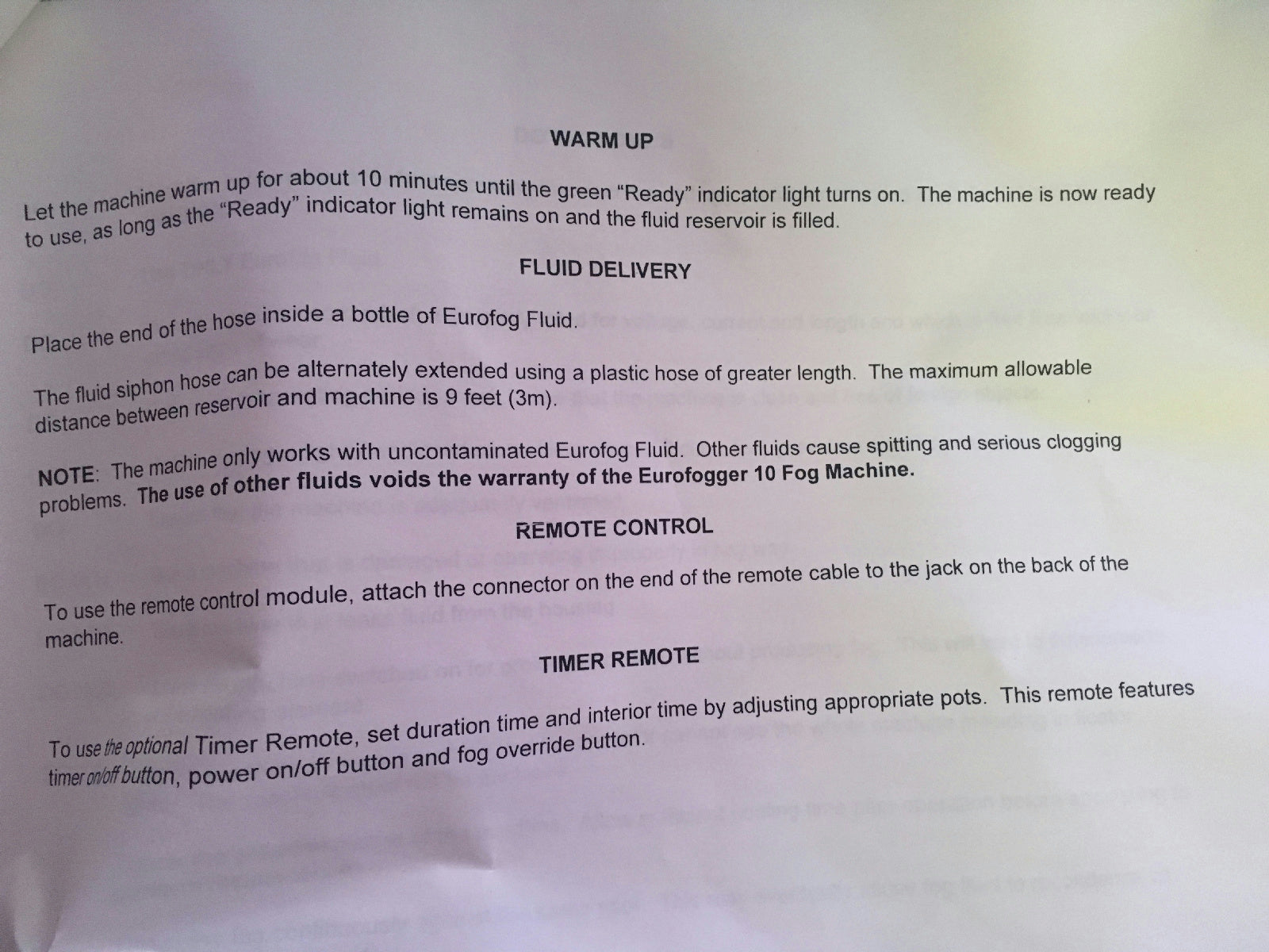 Eurofogger 10 High Power Portable Fog Generator Machine by TPR 110V