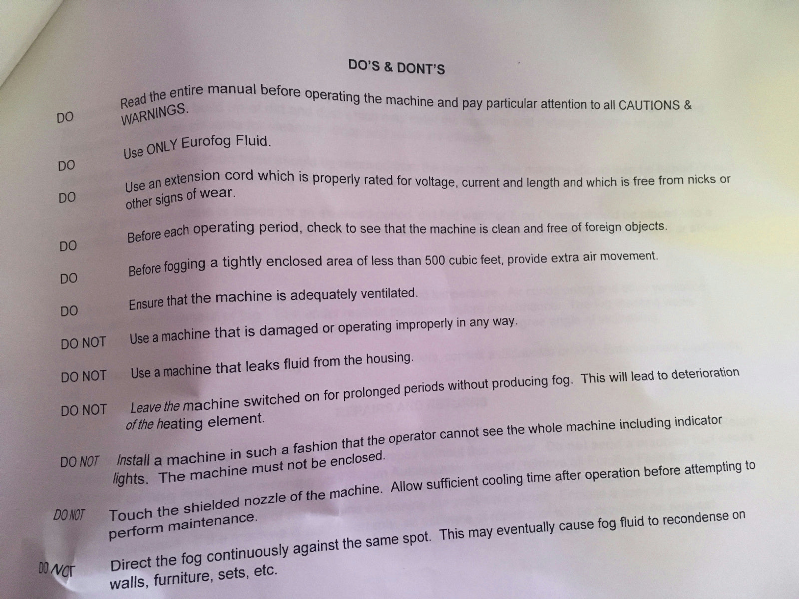 Eurofogger 10 High Power Portable Fog Generator Machine by TPR 110V