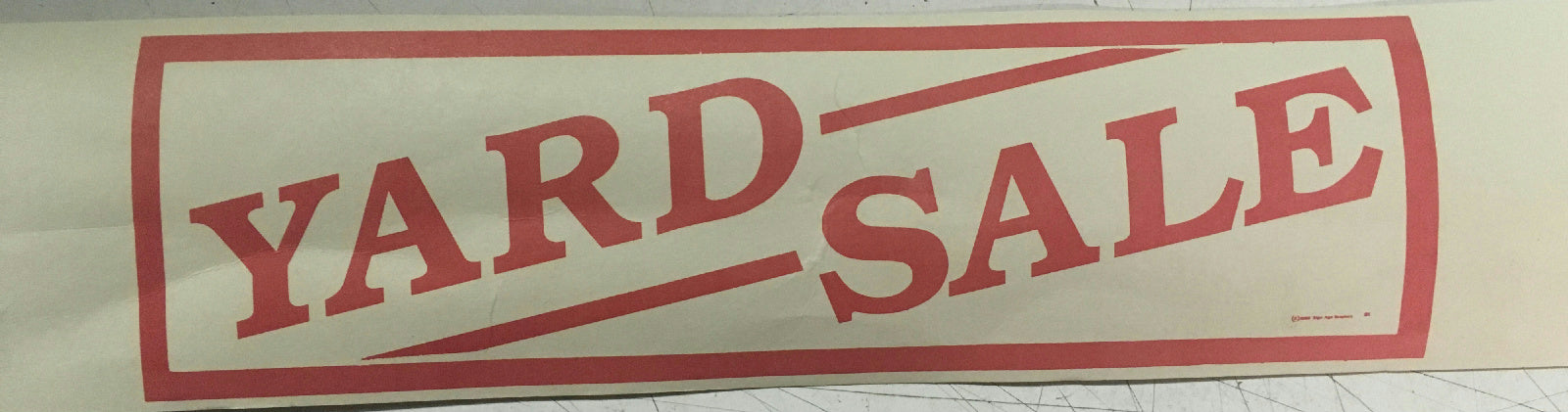 Large 18" X 72" Yard Sale Banner SIGNage Graphics Sign