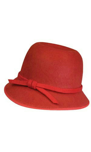 Red Flapper Hat Roaring 20's Accessory