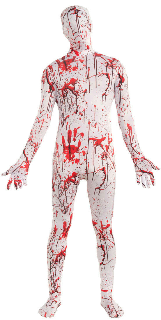 Disappearing Man Bloody Splatter Patterned Stretch Body Suit Costume XL