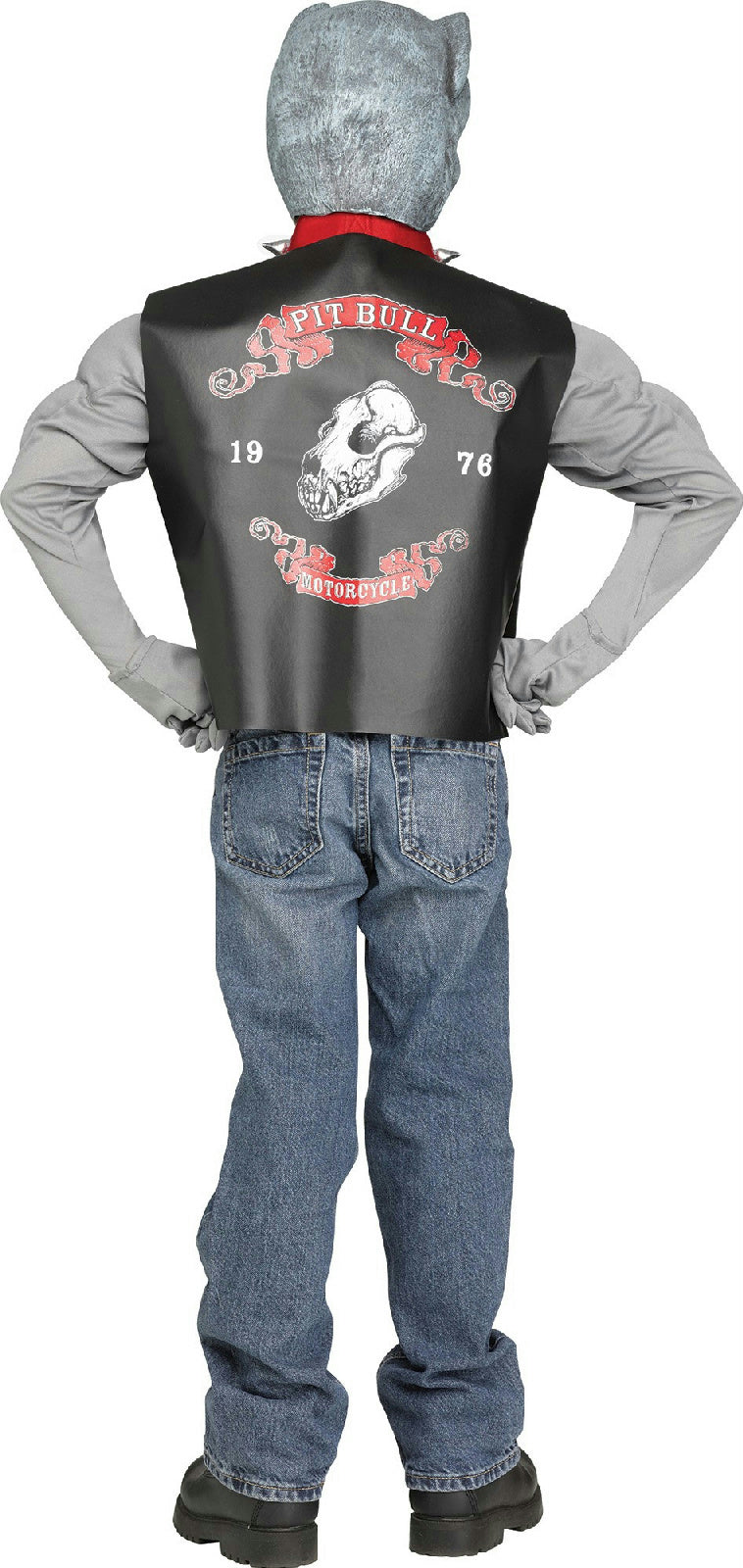 Fun World Pit Bull Biker Dog Kids Costume Large 12-14