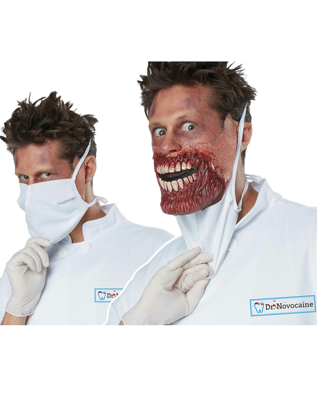 Doctor Novocaine Scary Creepy Killer Dentist Adult Costume Small/Medium 38-42