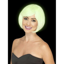 Load image into Gallery viewer, Smiffy&#39;s Women&#39;s Glow In The Dark Short Bob Party Wig
