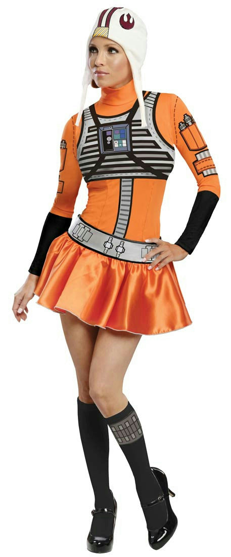 Star Wars Female X-Wing Fighter Pilot Sassy Sexy Adult Costume Size XS 0-2